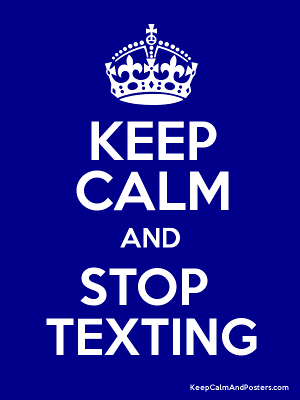 stop texting